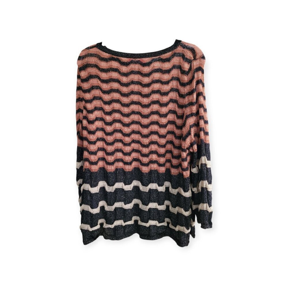 M Missoni Multicolor Lurex Knit Top Womens Medium/Large Italian Designer Glam - Picture 4 of 13